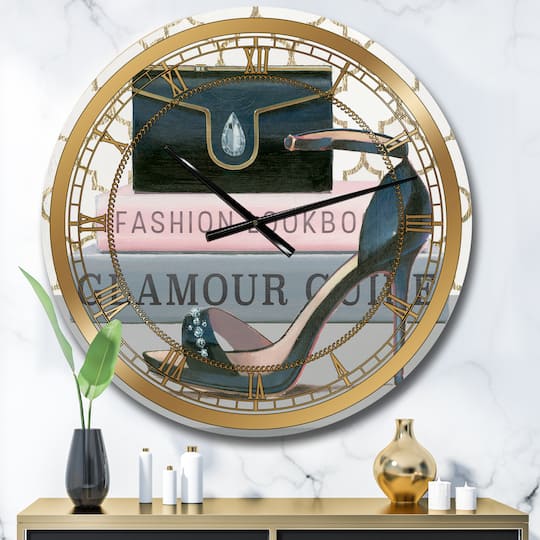 Designart 'Glam Fashion High Heels Vi Glam Wall Clock